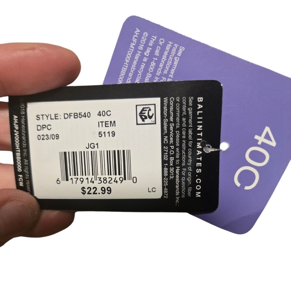 🩲Nwt Beauty by Bali comfort bra 40C - Picture 7 of 7